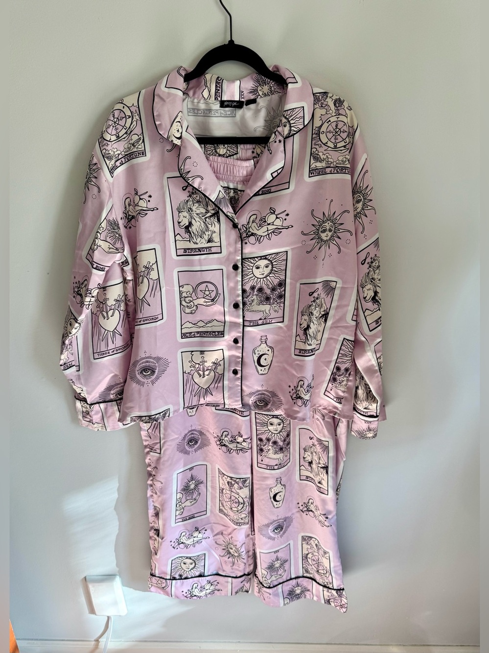 Nasty Gal Lavender Tarot-Print Women’s Pajama Set, Large